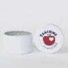 Small White Travel Tin Candle - Teaching is a work of heart